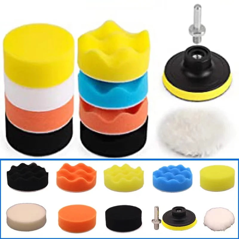 11pcs 3-Inch Foam Polishing Pad Set – Car & Motorcycle Waxing Polishing Sealing – Multi-Grade Sponge Buffer – Machine Compatible – $15