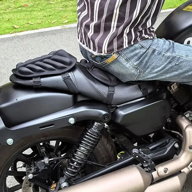 Motorcycle Seat Cushion – 3D Gel Pad Breathable Shock-Absorbing Cover