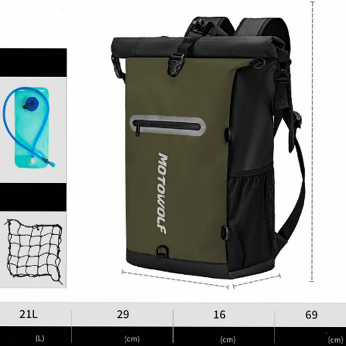Motorcycle Backpack – Large Capacity Dual Sports & Helmet Bag