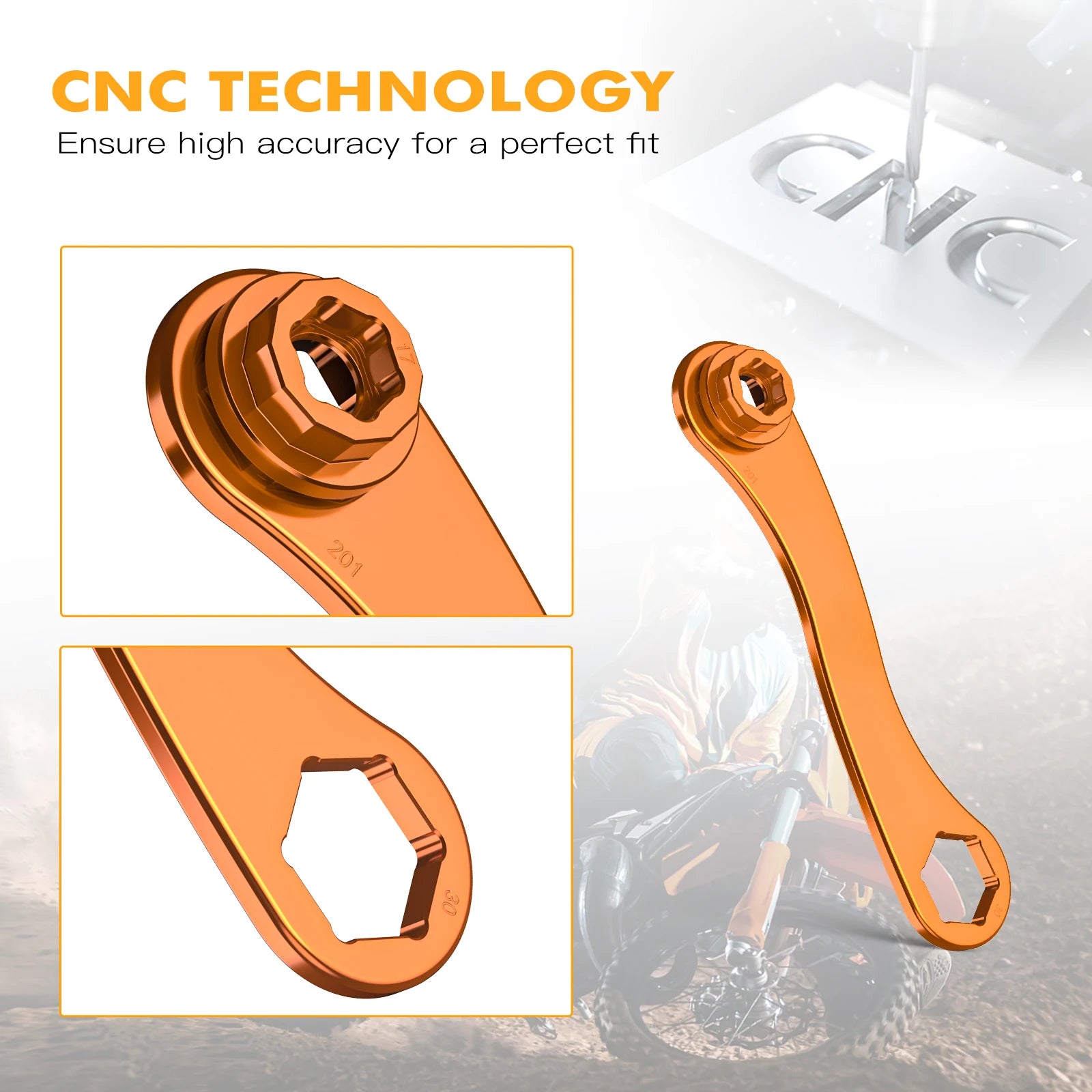 NICECNC Axle Removal Tool + Spark Plug Insert – 17 / 27 / 30mm – KTM / Husqvarna / GasGas 2023–2024 – Billet Anodized Aluminum – from $24