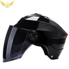 Half Helmets with Rechargeable Double Visor