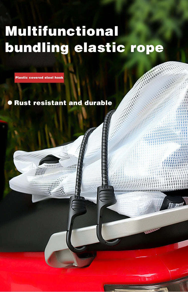 Bungee Straps – 2/4/6PCS Elastic Motorcycle Cargo Straps with Hooks