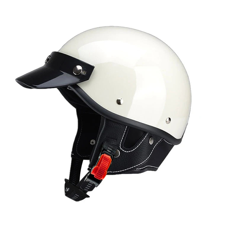Half Helmets – Stylish Vintage Motorcycle Helmet, Lightweight Retro Design with Breathable Liner