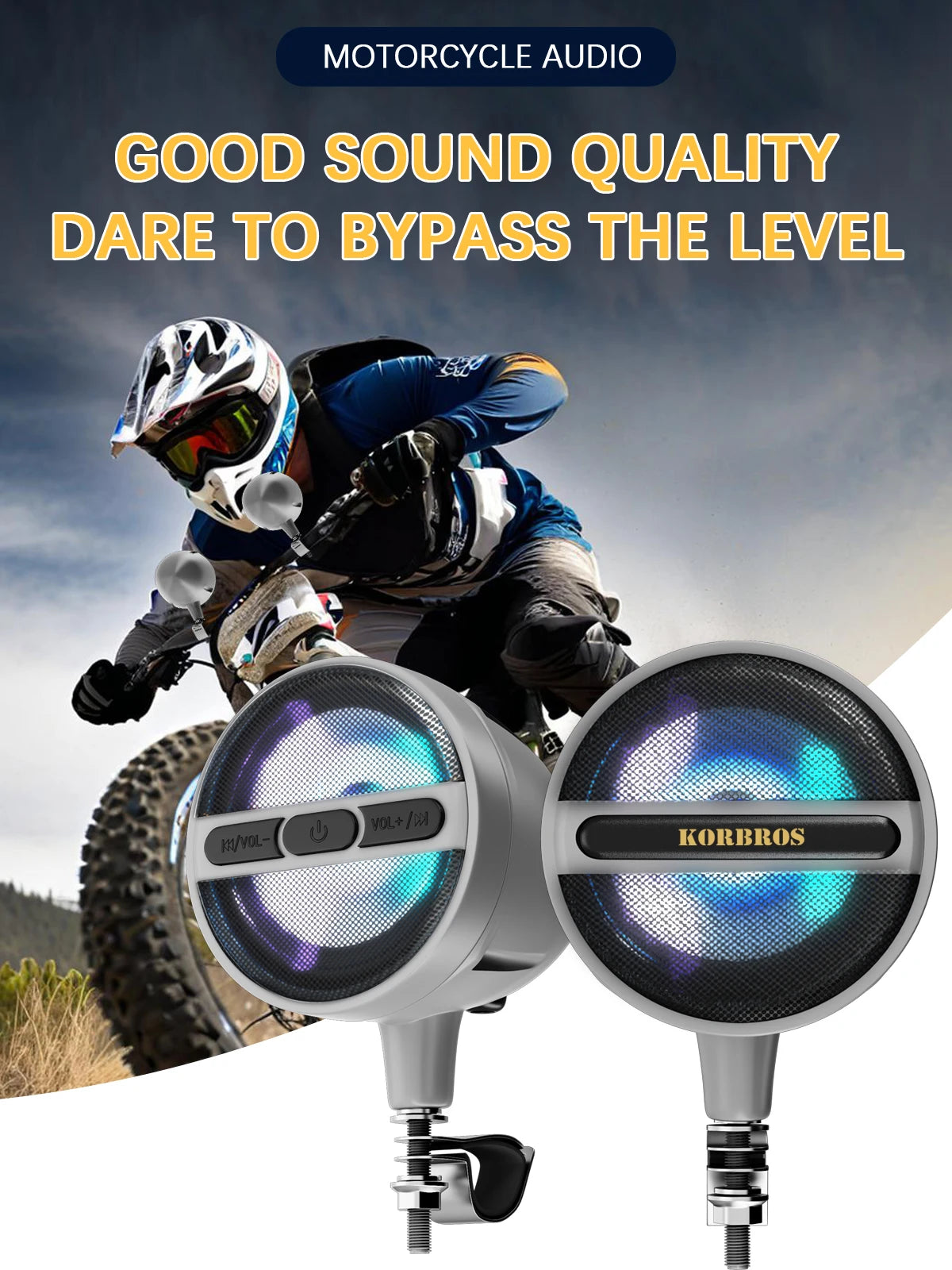 Motorcycle Speakers – Waterproof Bluetooth 12V Sound System