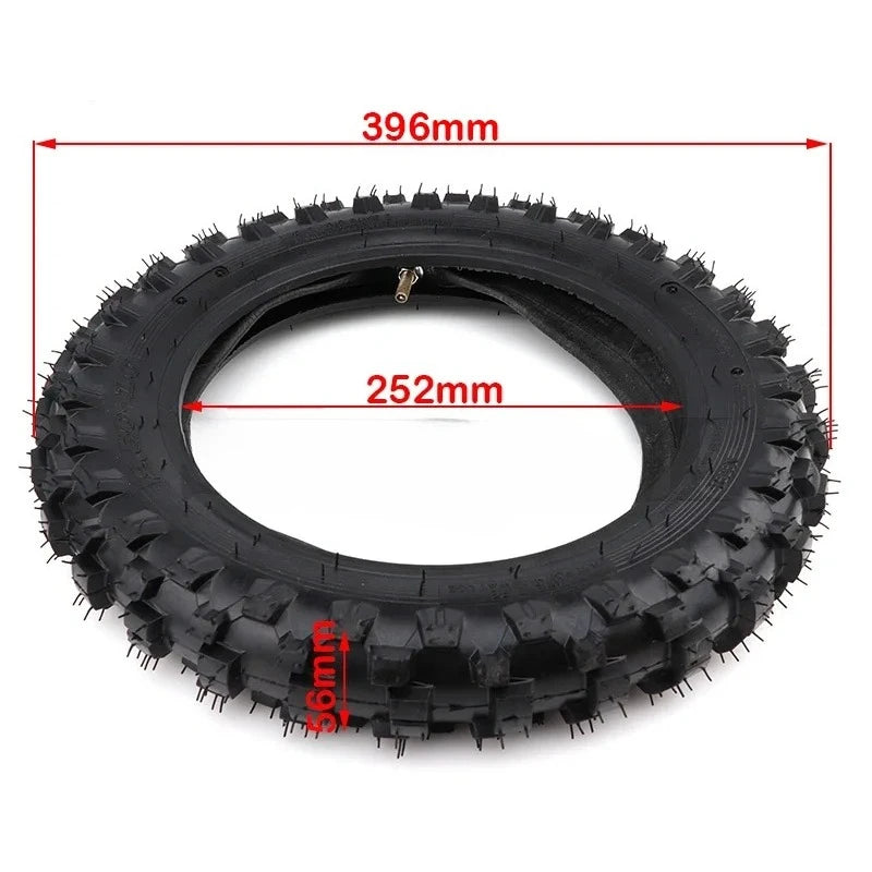 Dirt Bike Tires – 2.50-10 Front & Rear Tire with Inner Tube