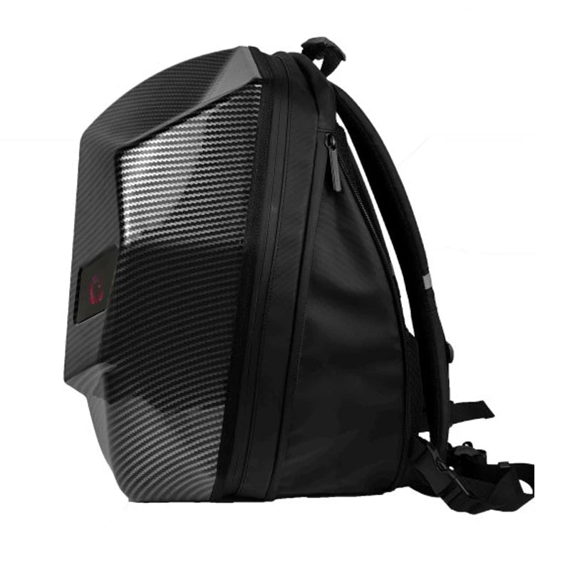 Motorcycle Backpack – NR Spark L E D Eyes Hard Shell Waterproof Helmet Bag