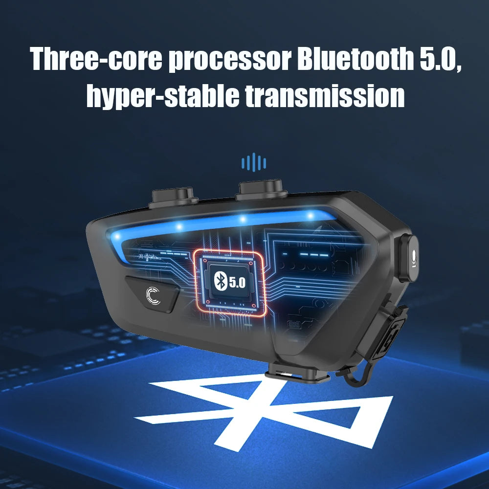 FREEDCONN Motorcycle Bluetooth Headset – Wireless Helmet Intercom & FM Radio
