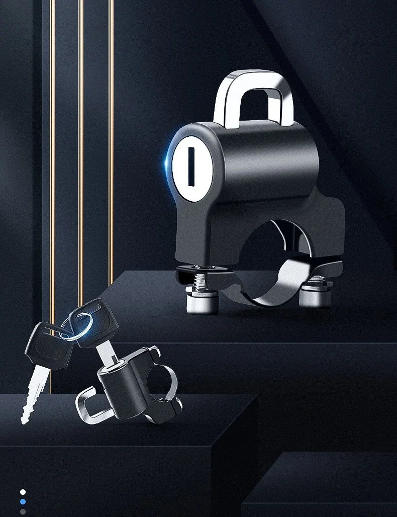 Universal Motorcycle Helmet Lock Security Anti-Theft Fixed Helmet Lock 22-24mm Handlebar Brake Handle Solid Lock Moto Accessory