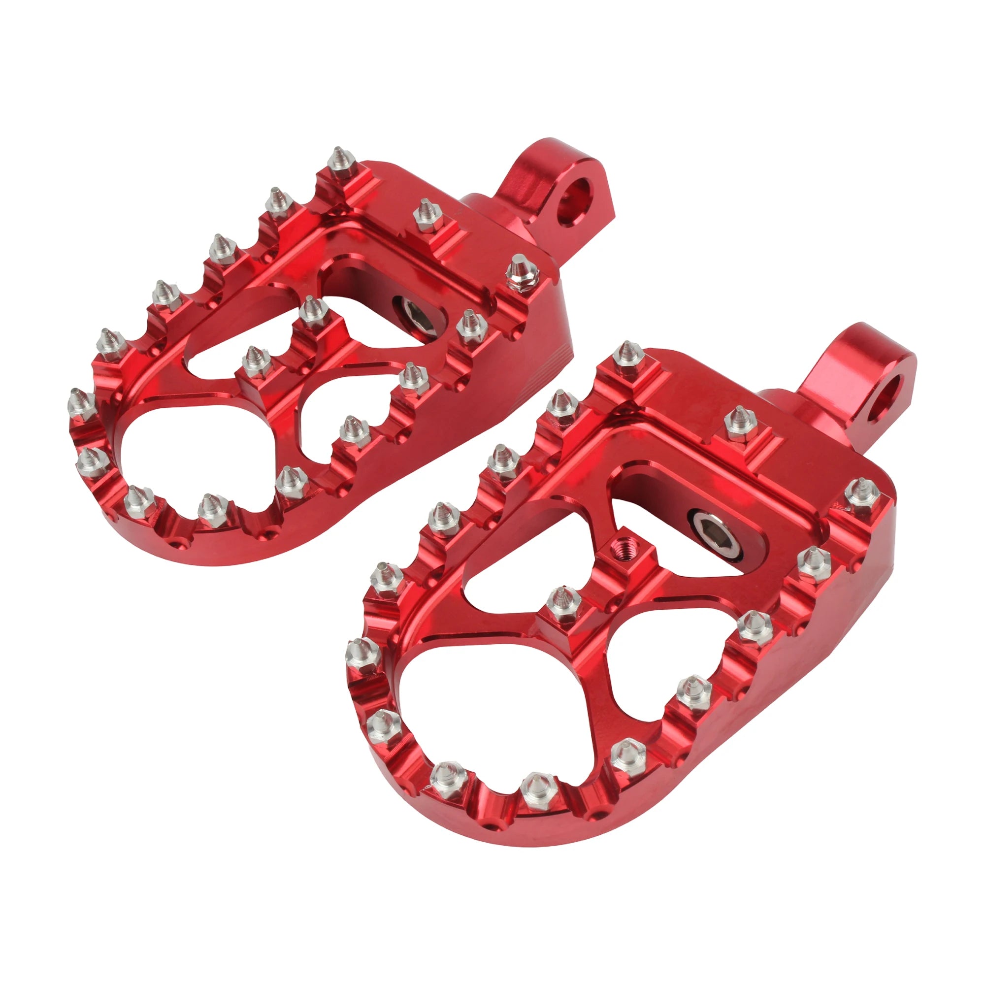 Harley-Davidson Wide Fat Foot Pegs – 360° Rotatable – Dyna / Fat Bob / Softail / Sportster / Street Bob – CNC Aluminum + Stainless Steel – 57mm Wide – 5 Colors – $51