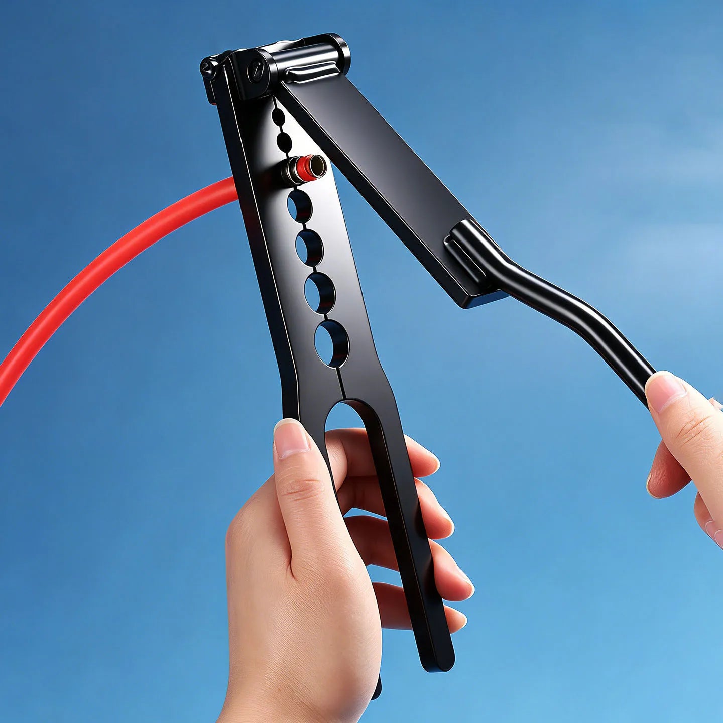Multi-Hole Air Hose Crimper Pliers – Brake Line Tools – Handheld Brake Line Clinching Tool for Auto and Motorcycle Hose Repair – Black – 664g – $24