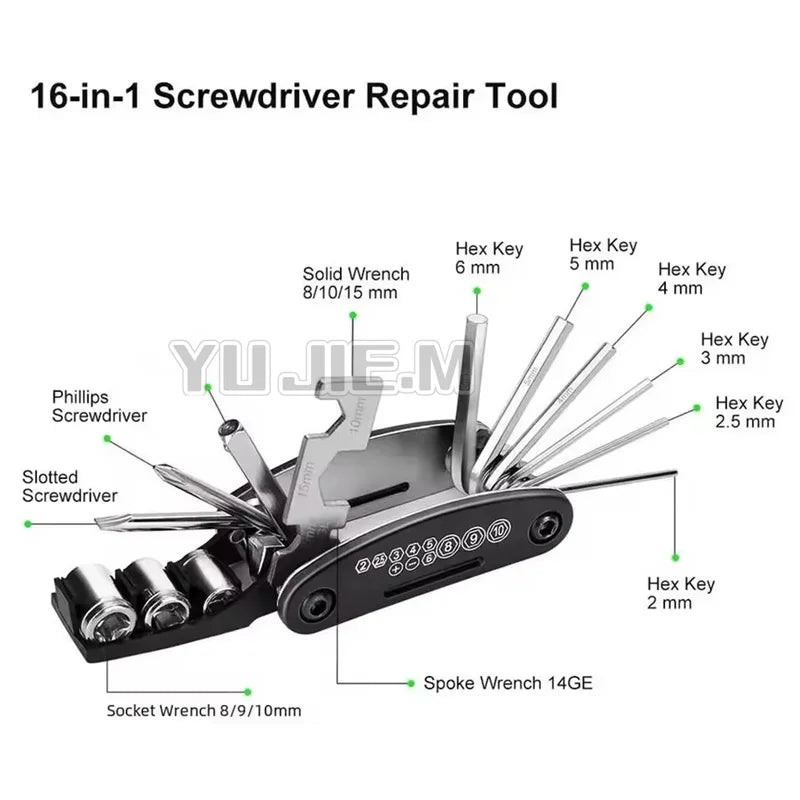 Honda ADV150 / ADV160 / ADV350 16-in-1 Multi-Tool – Allen + Socket + Hex + Screwdriver + Spoke – ADV Logo – 8 Variants – $20