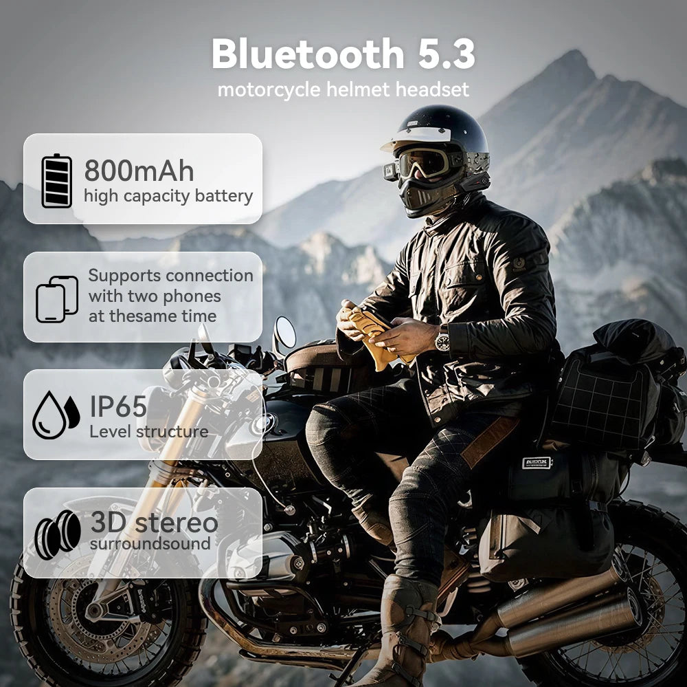 XGP X1 Motorcycle Bluetooth Headset – Voice Control & Auto Call Answer