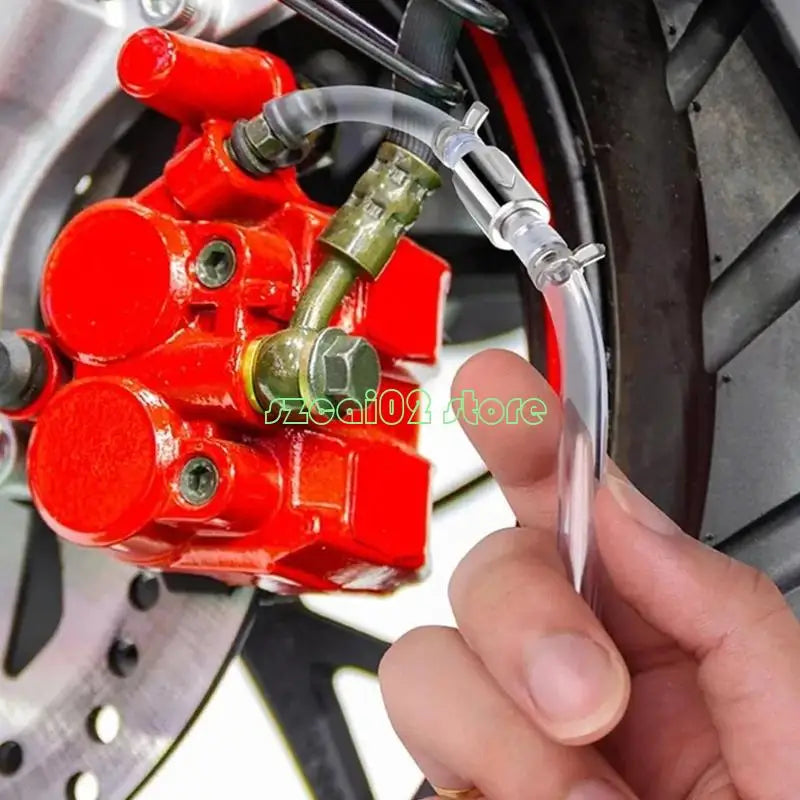 400B Motorcycle Disc Brake Bleeding Tool – Brake Disc Tools – Brake Fluid Bleeder with Check Valves – Metal and Rubber – $16