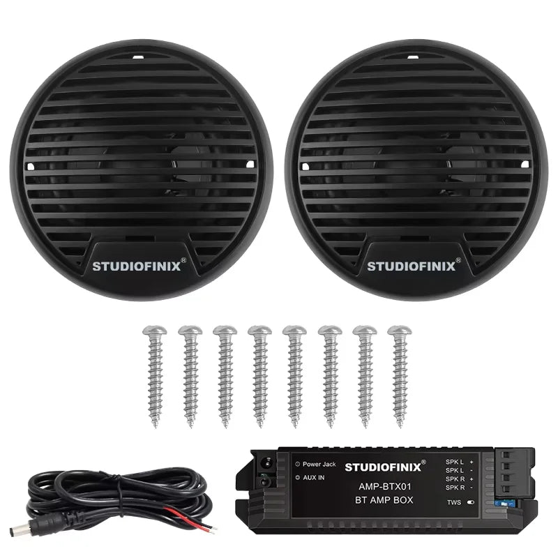 Motorcycle Speakers – Studiofinix 160W Marine Waterproof Bluetooth Audio