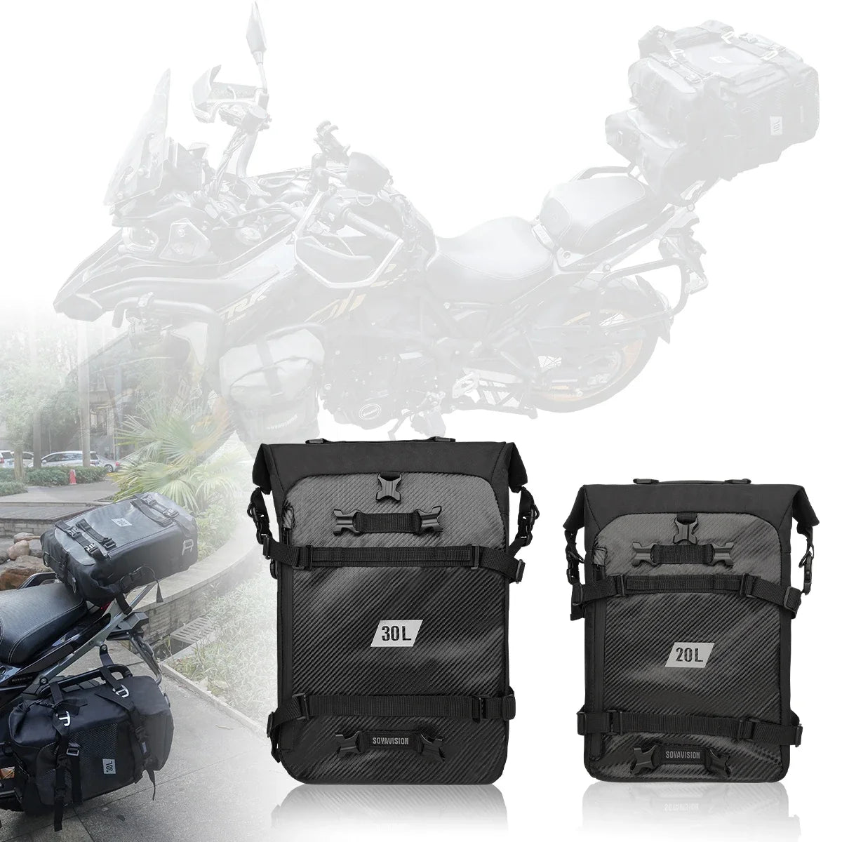Motorcycle Backpack – Waterproof 8L–30L Cycling & Travel Bag