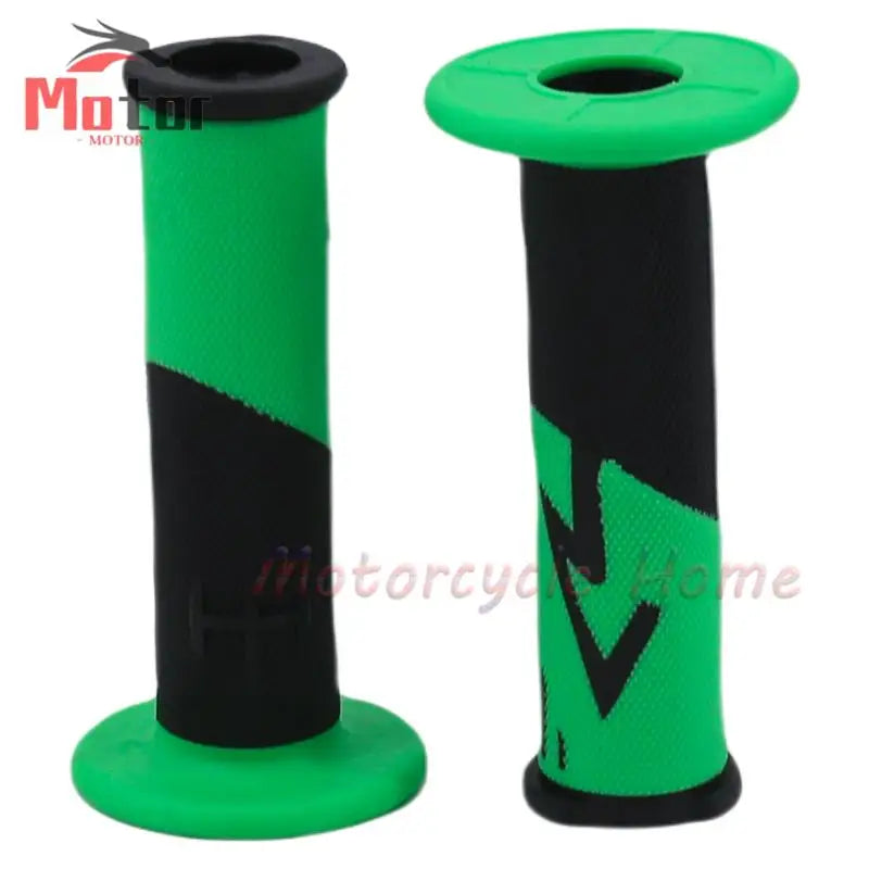 Kawasaki Universal Motorcycle Handlebar Grips 7/8" 22mm Rubber Hand Grips for Kawasaki ZX6R ZX7R ZX10R ZX12R ZX14R KX 65 85 125 250 KLX 125 250 – 4 Colors (1 Pair)