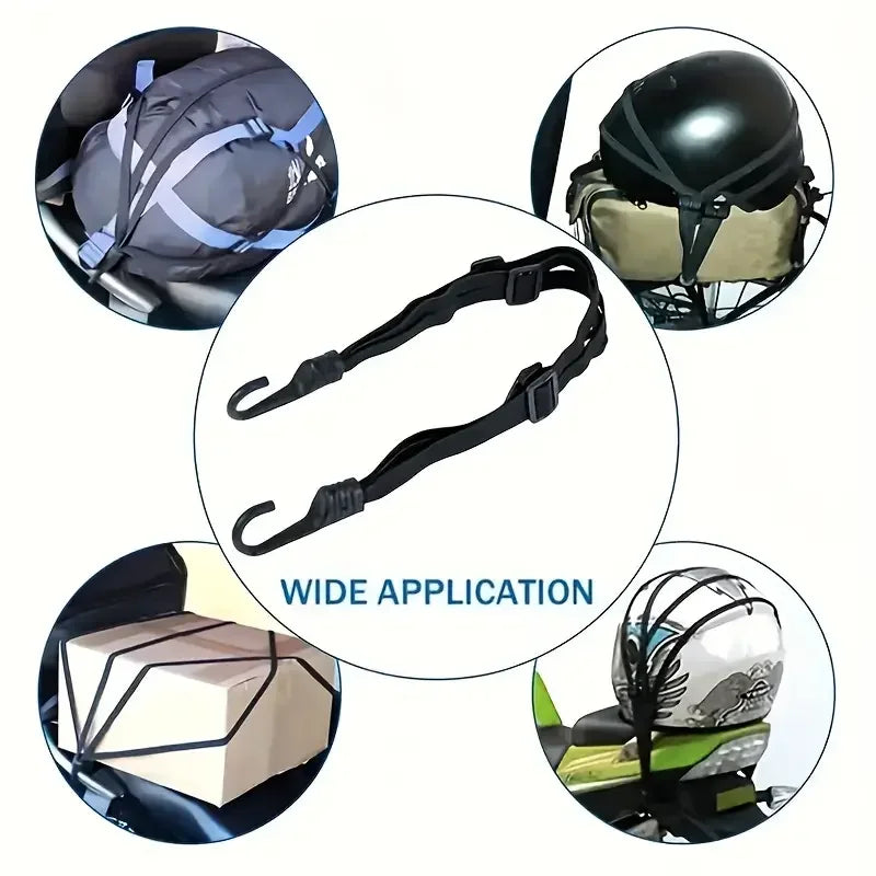 Bungee Straps – Adjustable Elastic Motorcycle Helmet & Luggage Strap