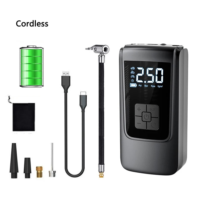 Portable Air Compressor – Fast Tire Inflator with Accurate Pressure