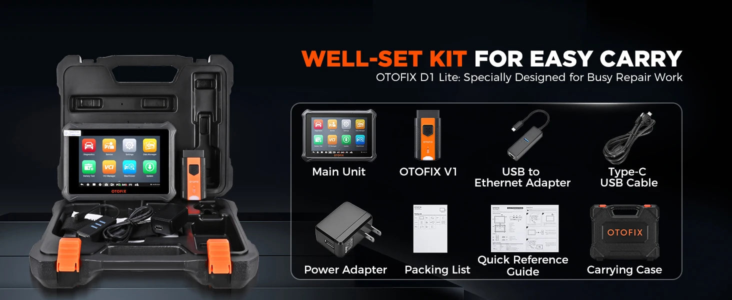OTOFIX D1 Lite Bi-Directional OBD2 Scanner – 38+ Resets – All System – FCA SGW – DoIP + CAN FD – 7" Android Tablet – 2-Year Free Update – $518