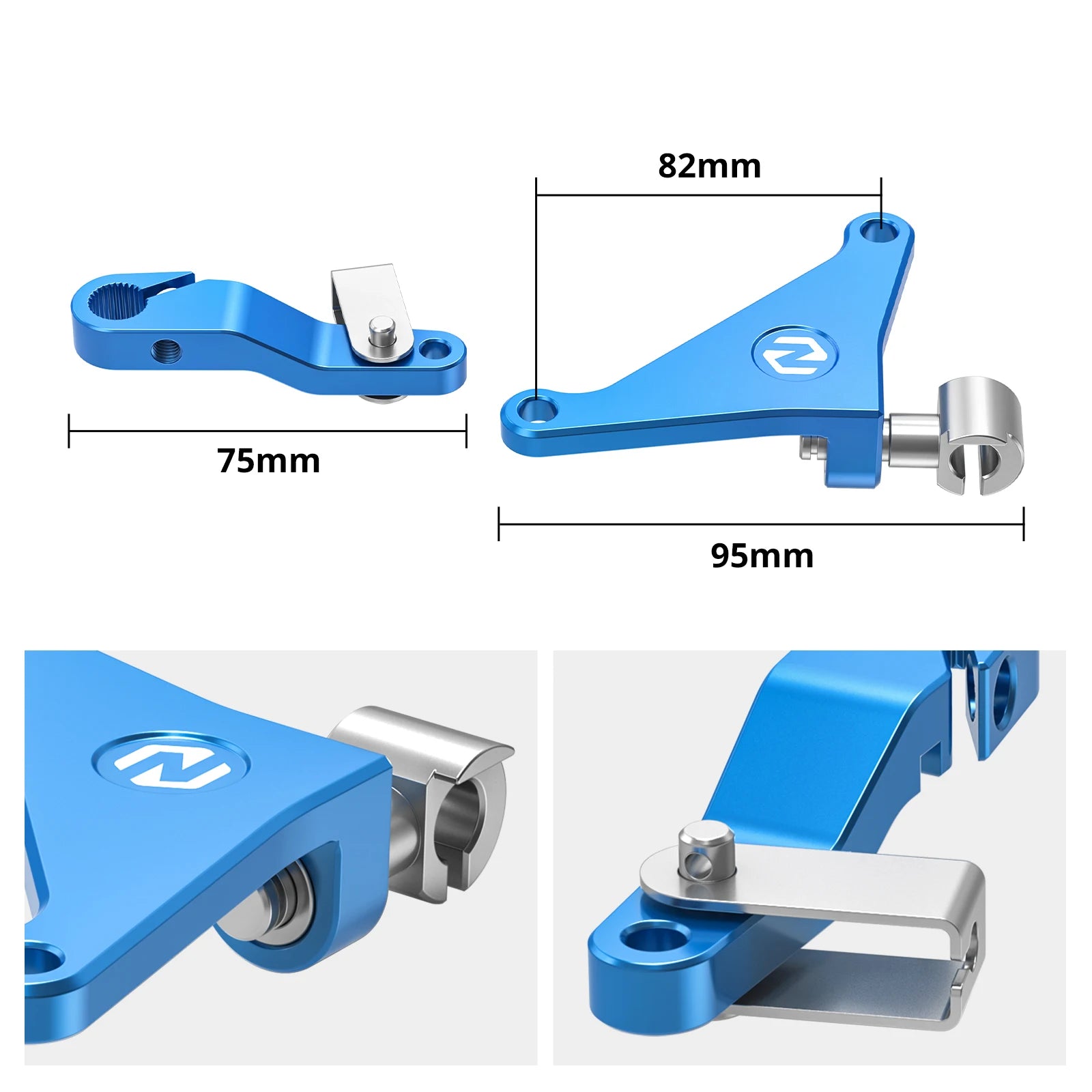 Yamaha Ténéré 700 / XTZ700 2019–2024 / XSR700 / MT-07 NICECNC Shorty Brake Clutch Lever & Clutch Arm – CNC 6061-T6 Aluminum – Blue / Black – $44–$167