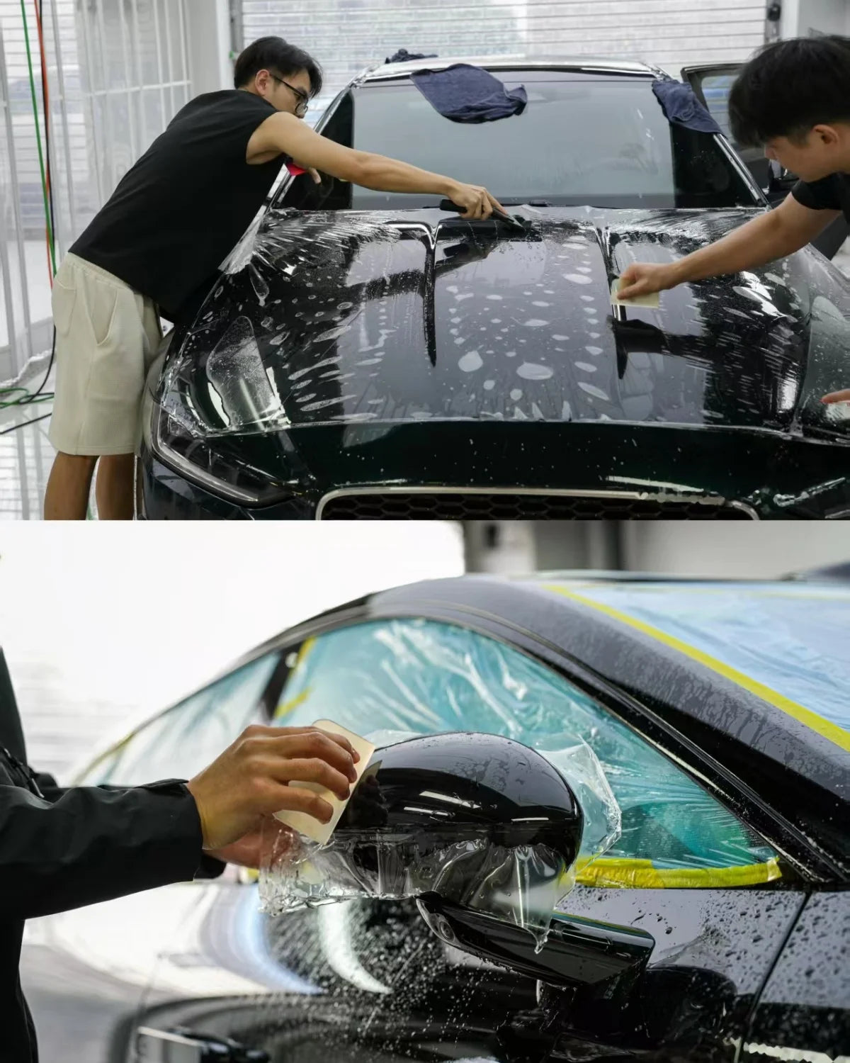 Aomior PPF Paint Protection Film – Glossy Transparent Vinyl Wrap – Car Door Mirror Motorcycle Bicycle – Scratch UV Moisture Protection – 10 / 30 / 50 × 152cm – $16