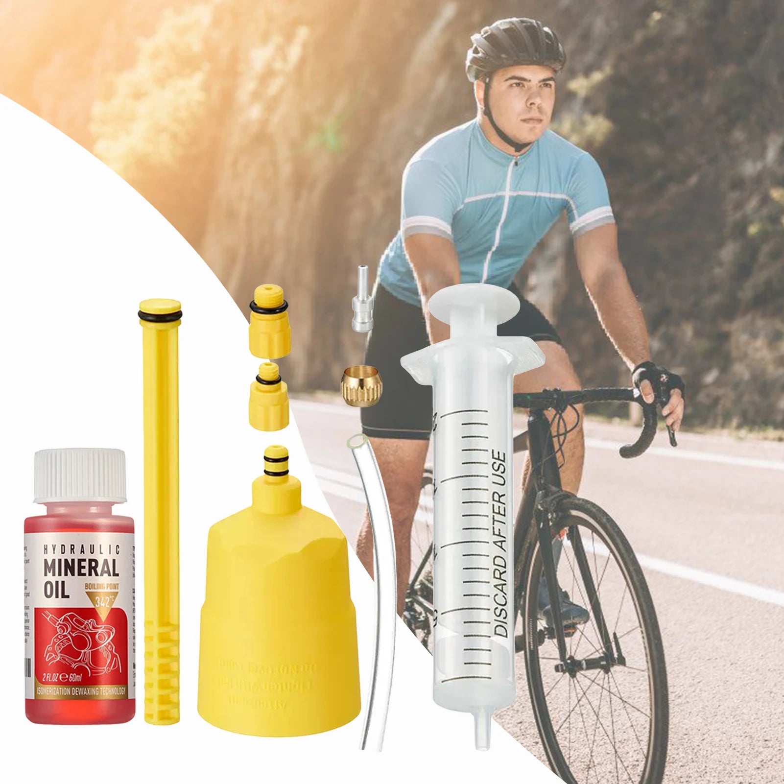 Hydraulic Disc Brake Oil Bleed Kit – Brake Bleeding Tools Oil Change Injection & Refill Tool Universal Injector for Road Bike MTB Brake Service – from $20