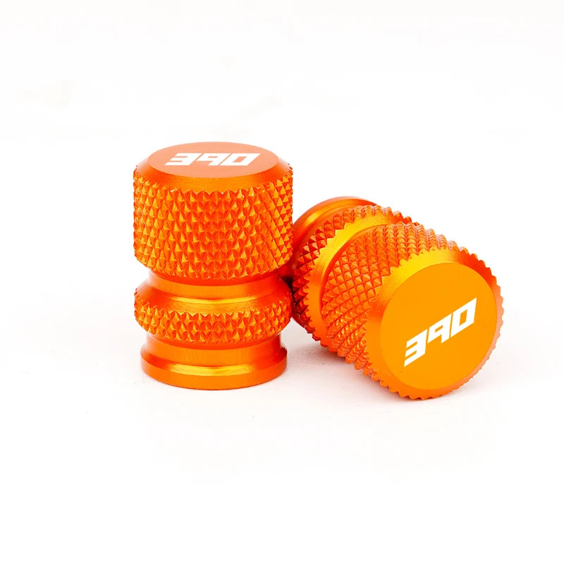 For KTM Duke390 RC390 390 Adventure Duke RC 390 Motorcycle CNC Kickstand Side Stand Enlarge Pad Extension Plate Tire Valve Caps – Aluminum Grey Black Orange Combo 1pcs 2pcs 3pcs