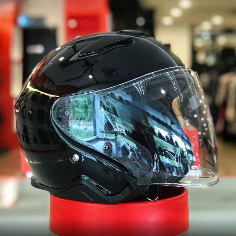 Open Face Helmets – J-Cruise II 3/4 Jet Motorcycle Helmet, Dual Visor, Retro Scooter Style for Men & Women