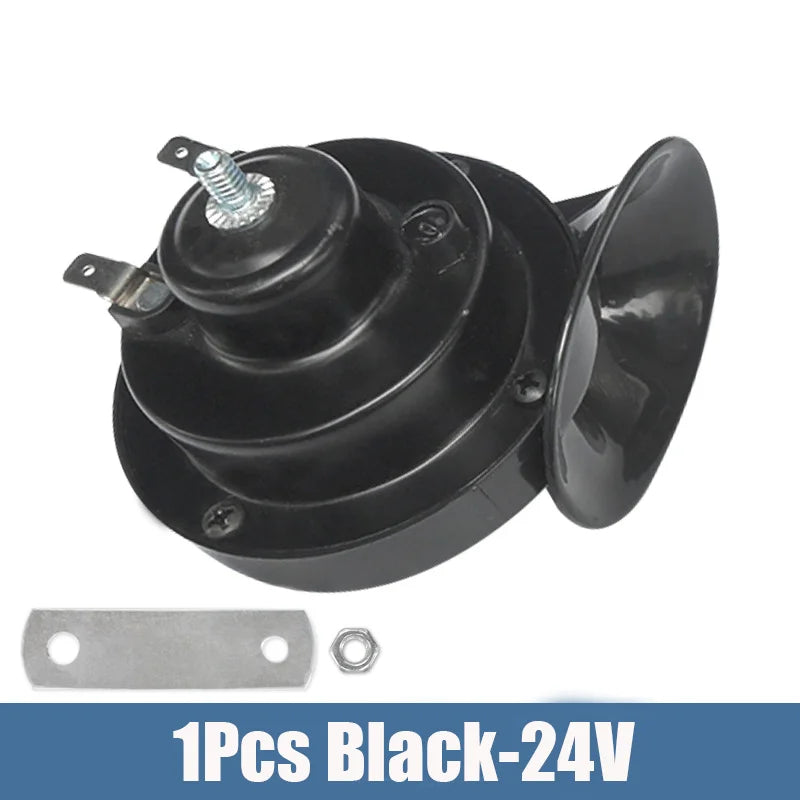 Motorcycle Horn – 12V/24V/48V Super Loud Waterproof Snail Horn