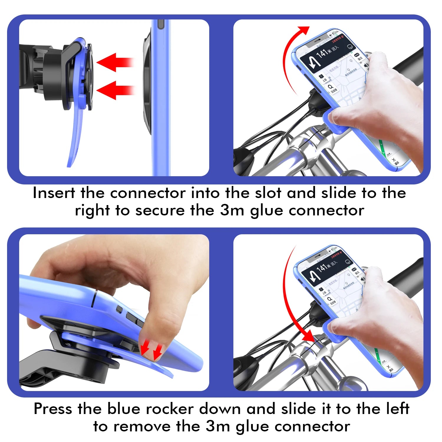Anti-Shake Motorcycle Phone Mount