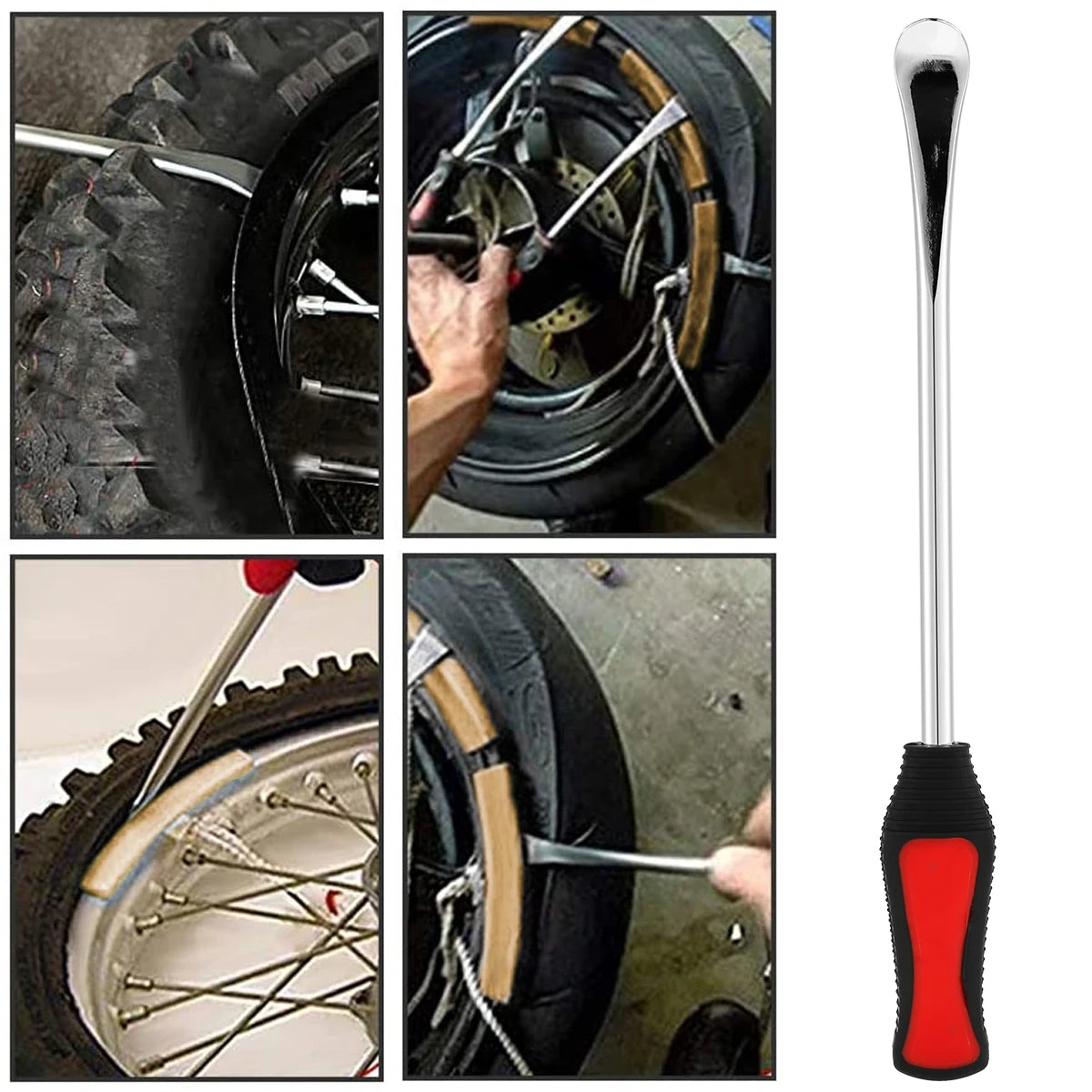 Motorcycle Tire Lever Spoon Kit – Style 1 (4pcs / 6pcs) or Style 2 (13pcs) – 14.5in Tire Irons – $23–30