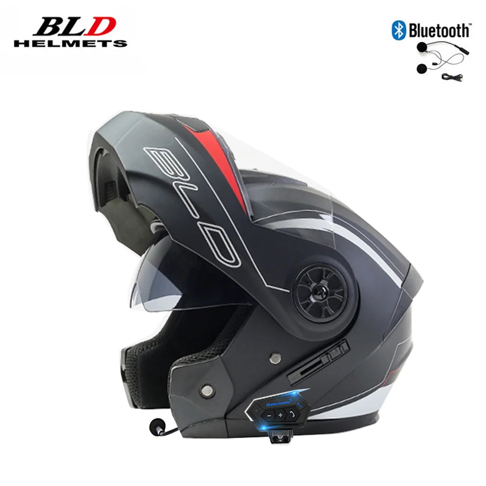 Bluetooth Modular Helmets – Full Face Motorcycle Helmet, Dual Visor, All-Season for Men & Women