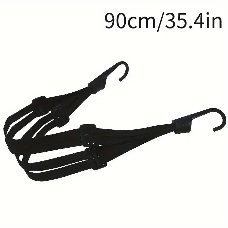 Motorcycle Helmet Cargo Net with 2 Hooks Heavy Duty Elastic Bungee Cord for Bike Luggage Back Seat Bag Holder Electric Scooter