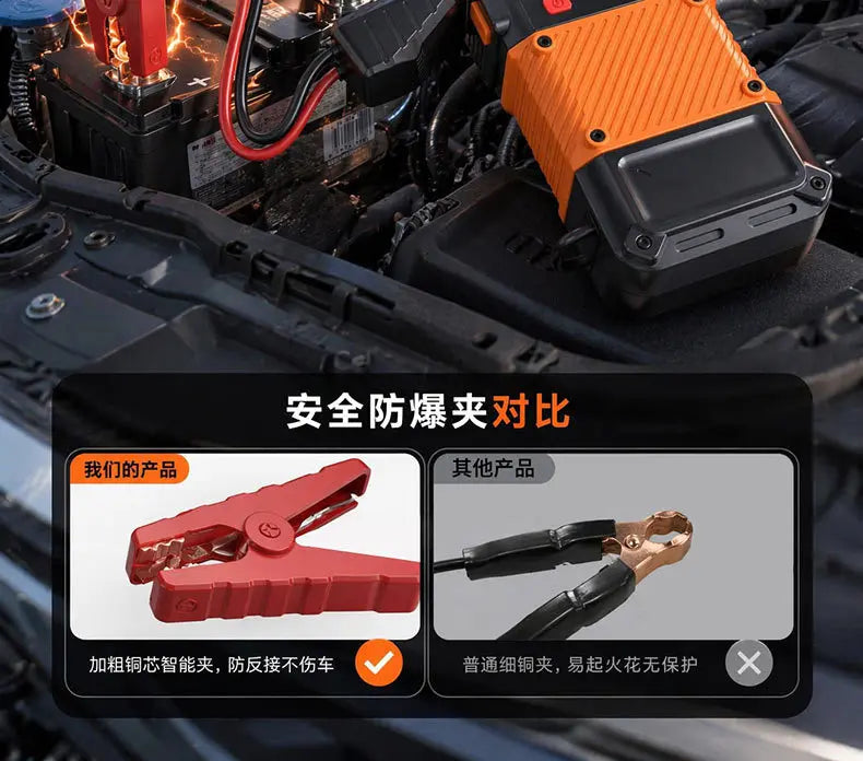 All-in-One Car Jump Starter & Tire Inflator – 500A Battery Booster with 4 Inflation Modes for Auto, Bike, Motorcycle & Sports Balls