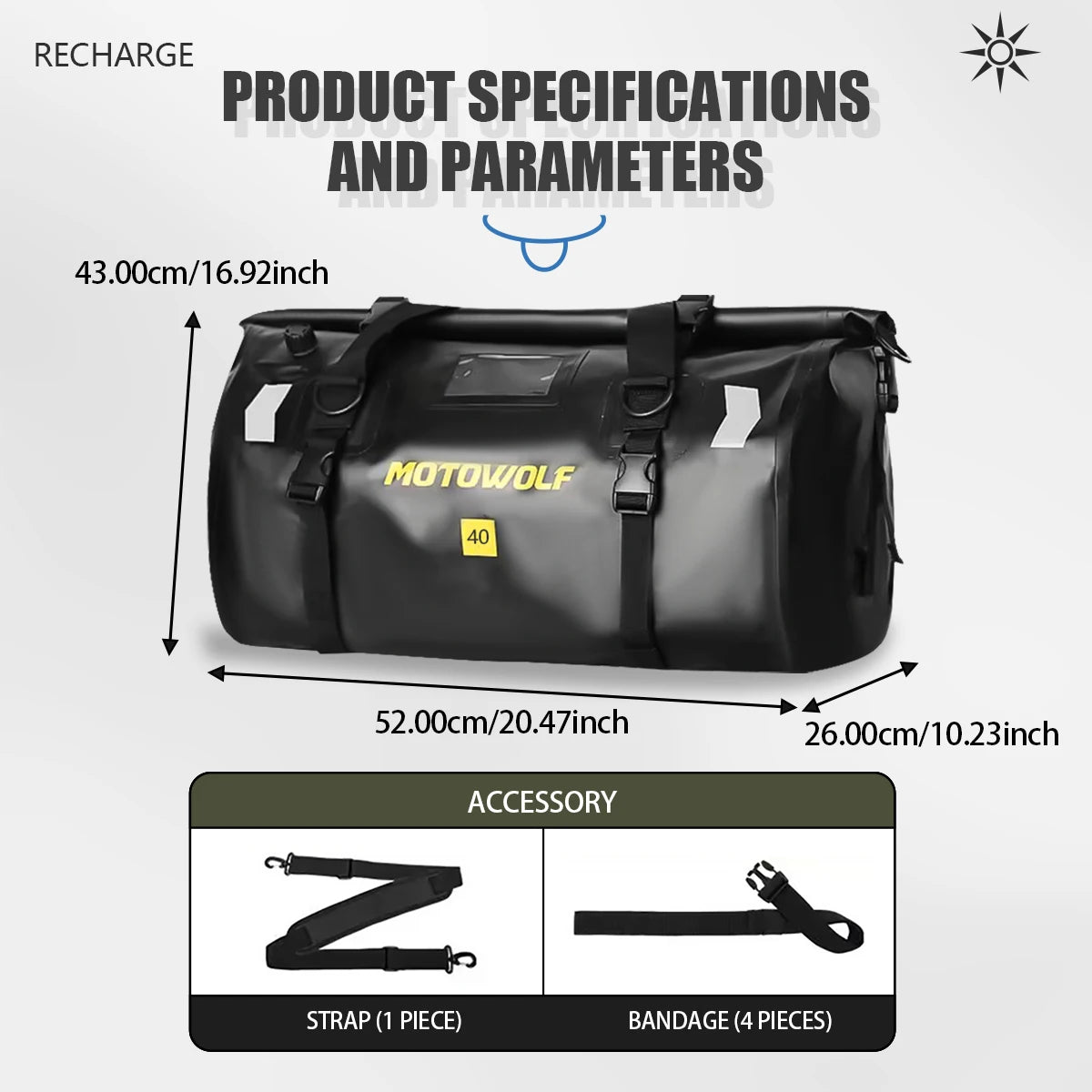 Motorcycle Backpack – Waterproof 20L/40L/66L Dry Travel Bag