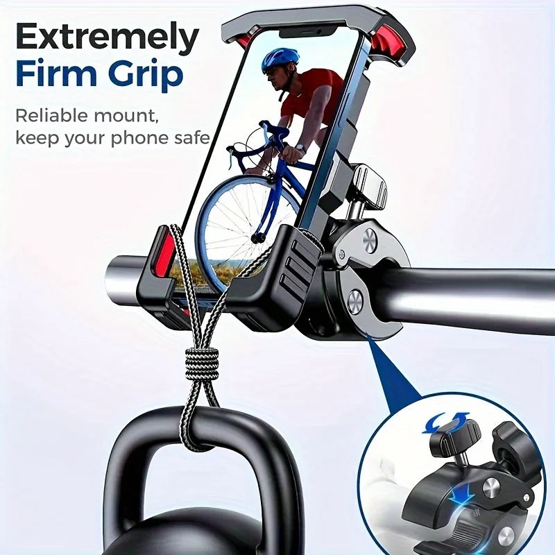 Anti-Vibration Motorcycle Phone Mount – Shockproof Holder for Motorcycles, E-Bikes & Bicycles
