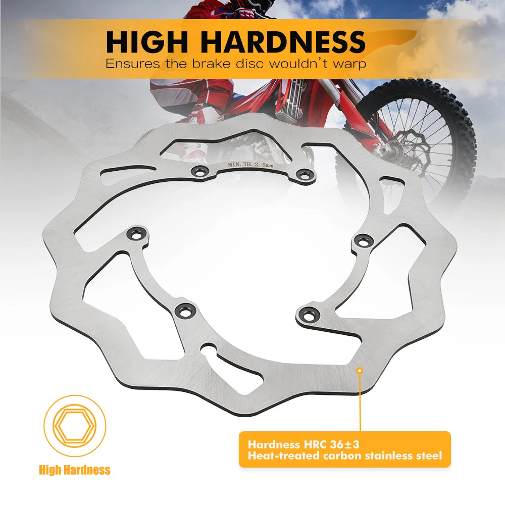 Stainless Steel Front and Rear Brake Disc Rotors for Beta RR XTrainer 125 250 300 350 450 480 498 2013–2024 – Brake Disc Tools – Front 260mm / Rear 240mm – HRC 36 – from $66