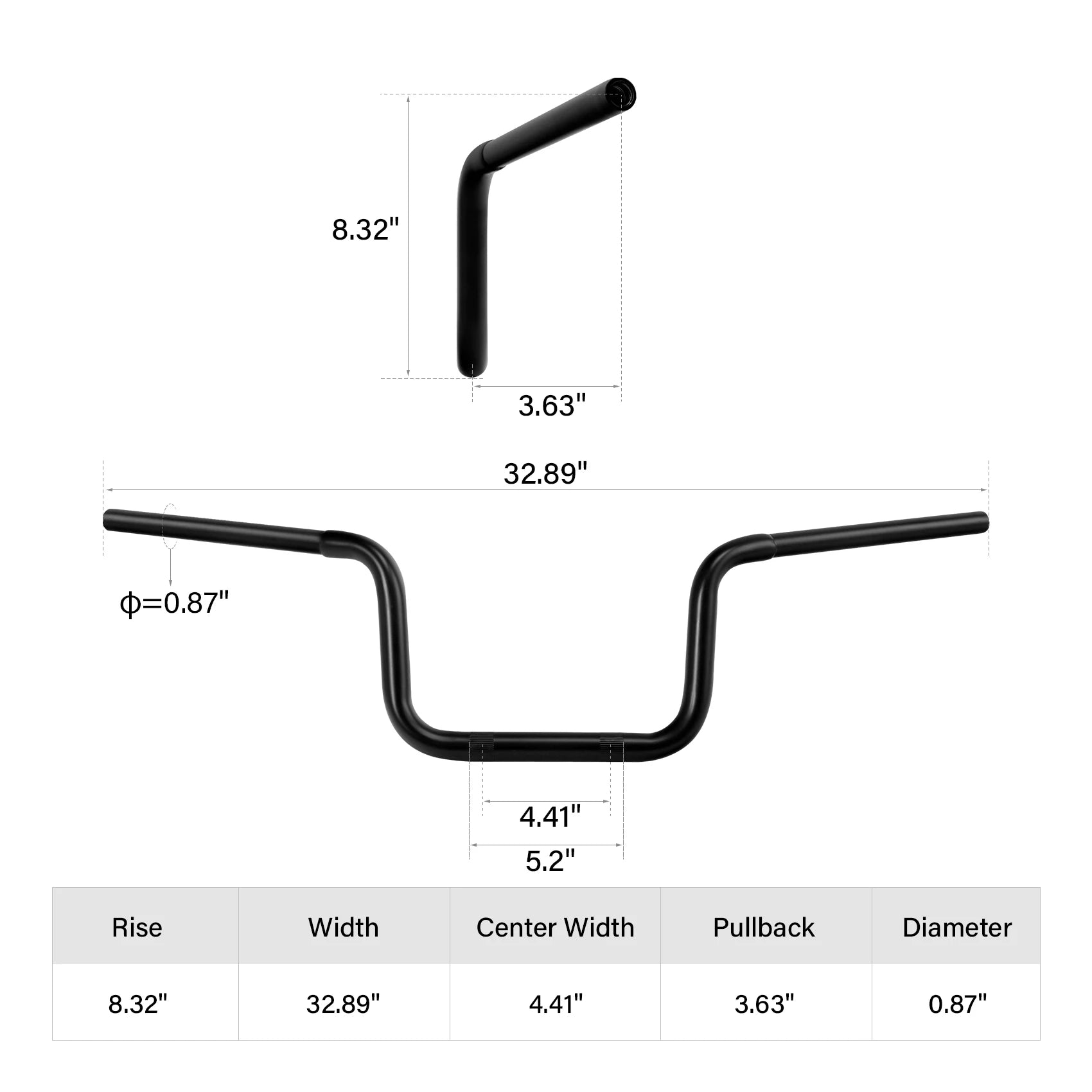 Motorcycle 8" Rise 7/8" Handle Bar Handlebar Fit For Harley Nightster 2021-2023 Sportster S