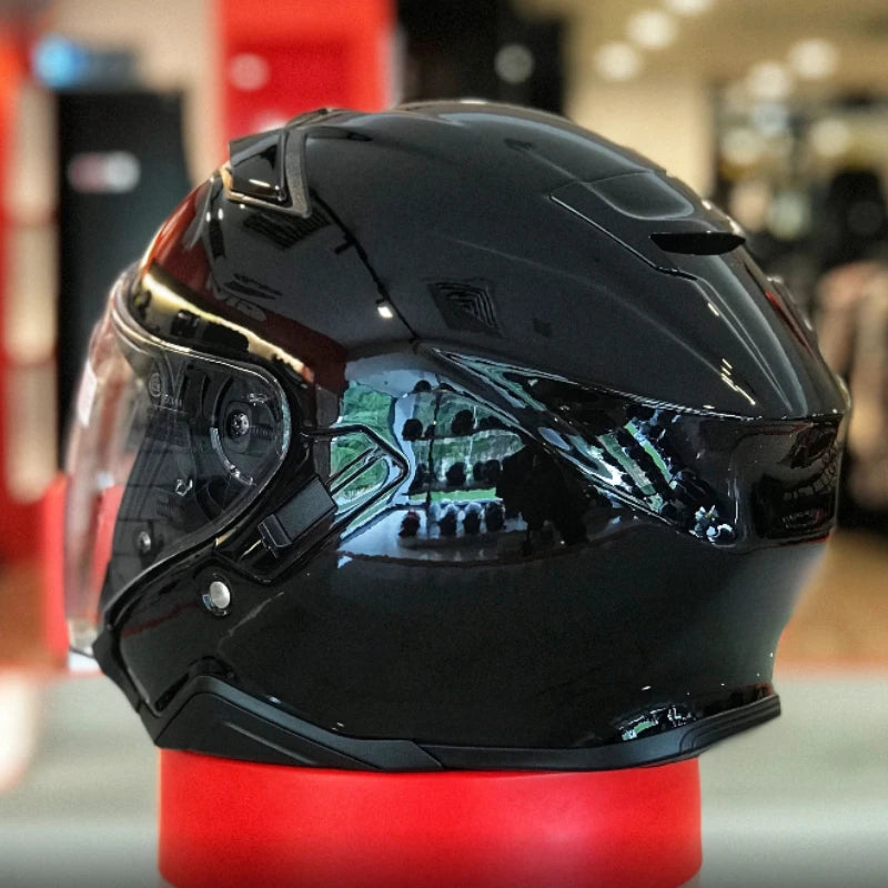 Open Face Helmets – J-Cruise II 3/4 Jet Motorcycle Helmet, Dual Visor, Retro Scooter Style for Men & Women