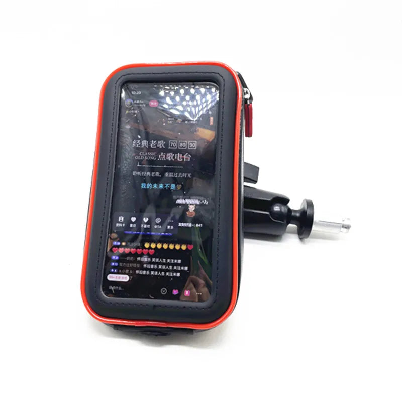 Waterproof Motorcycle Phone Pouch – Handlebar Mount Bag with Card Slots for Honda F5, CBR650F & VFR1200