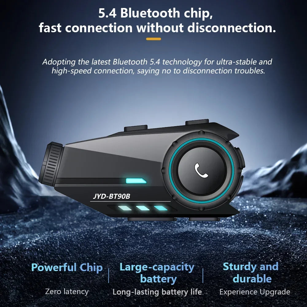 Motorcycle Bluetooth Headset – Wireless Helmet Intercom with Camera
