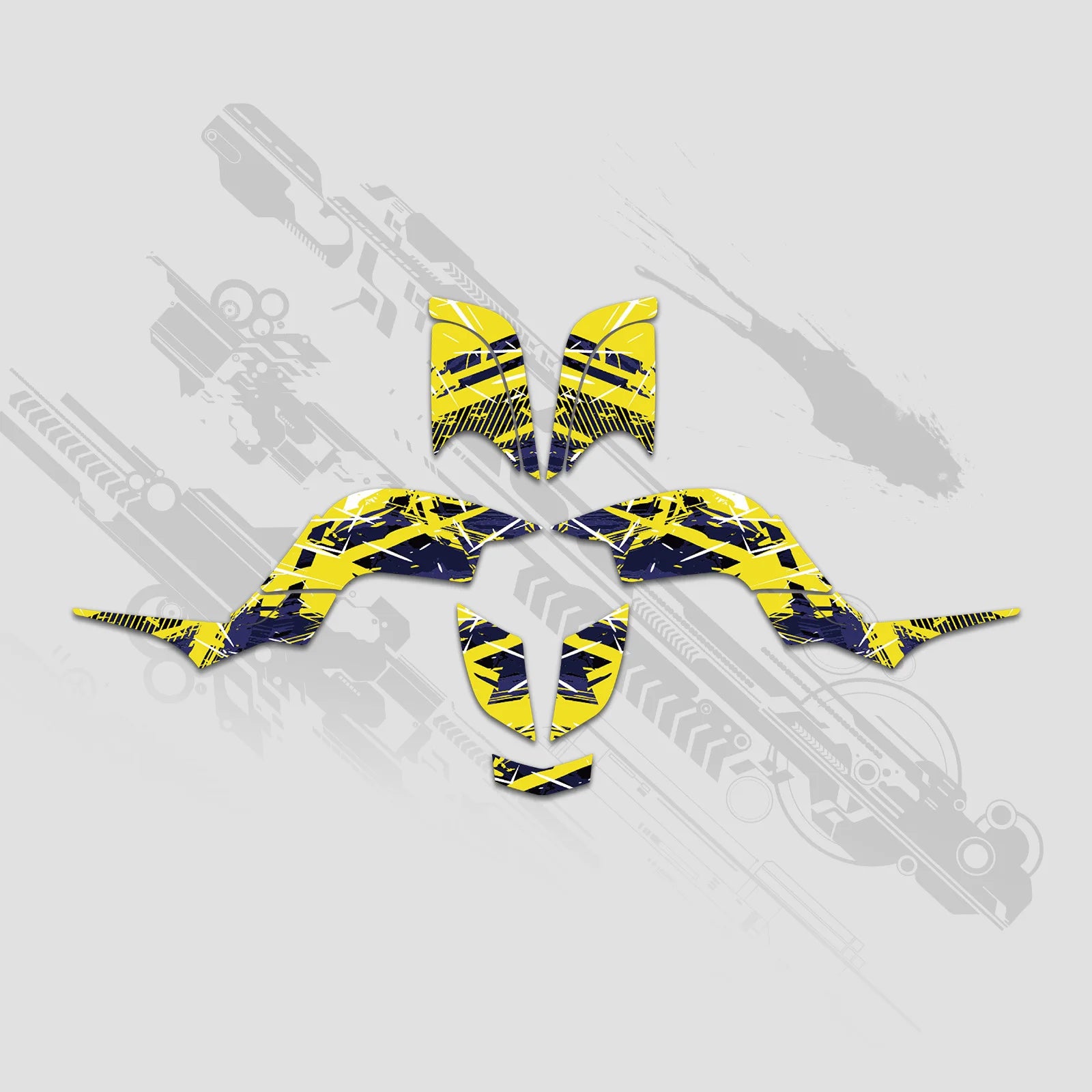NICECNC ATV Fairing Graphics Background Decals Sticker Kit for Yamaha Raptor 660 YFM660 2001–2005 – 3M Vinyl 28MIL – Anti-UV – Custom Option – 6 Designs – $76–$85