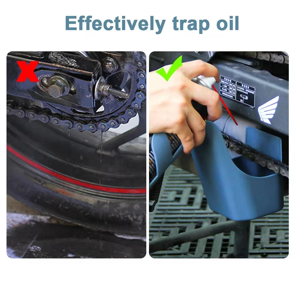 Motorcycle & Bike Chain Oil Storage Tool Box – Splash-Proof Anti-Spray Chain Cleaning Oil Tool – $22