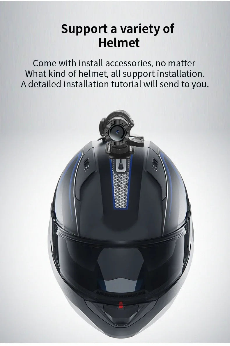 DIXSG 4K / 1080P WiFi Sports Action Camera IP66 Waterproof EIS Anti-Shake H.265 120° Wide-Angle No Screen Record While Charging Motion Detection Bicycle Motorcycle Helmet Cam Camcorder
