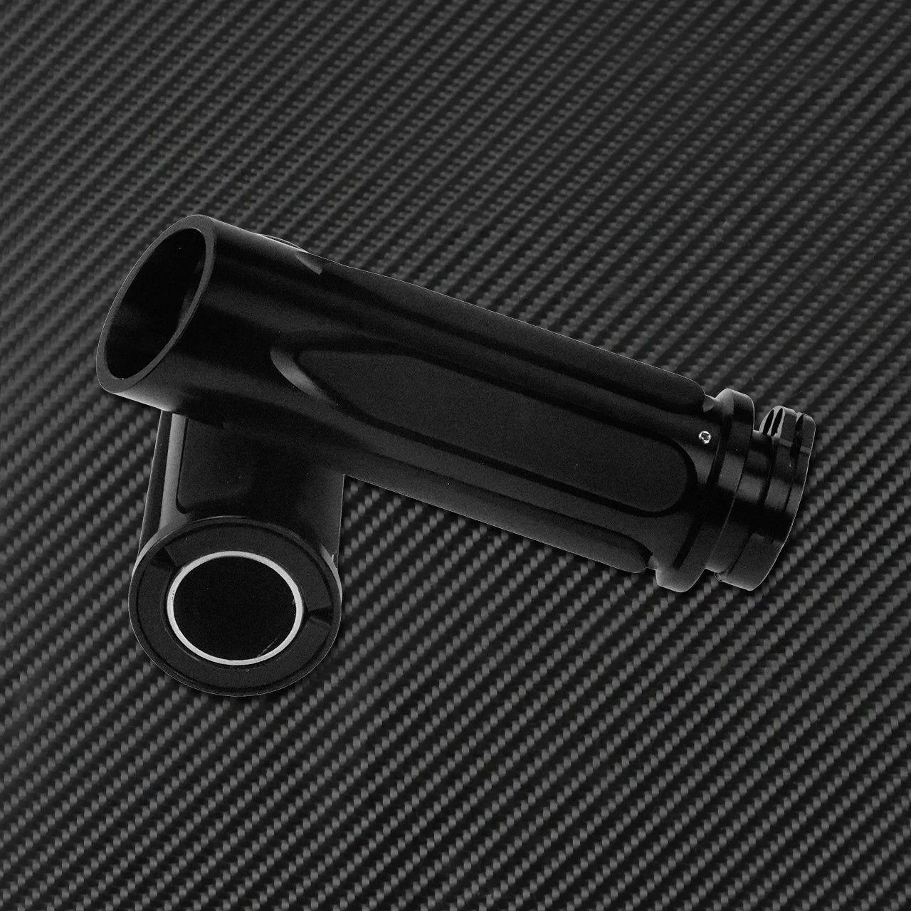 MACTIONS Harley-Davidson CNC Billet Aluminum Motorcycle Handlebar Grips 1" 25mm Rubber Vibration-Absorbing Hand Grips for Harley Touring Road King Sportster XL 883 1200 Dyna Softail V-Rod – 3 Styles (1 Pair)