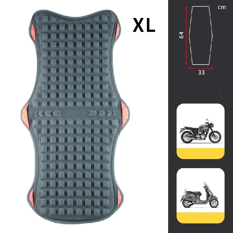 Black Comfort Gel Motorcycle Seat Pad Breathable Universal Shock Absorbing Cushion Bike Seat Cover for Advanced Mountain Riding