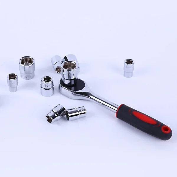 12-Piece Ratchet Wrench Socket Set – 4–13mm Metric – Chrome Vanadium Steel – Motorcycle / Bicycle / Car / Boat – from $20