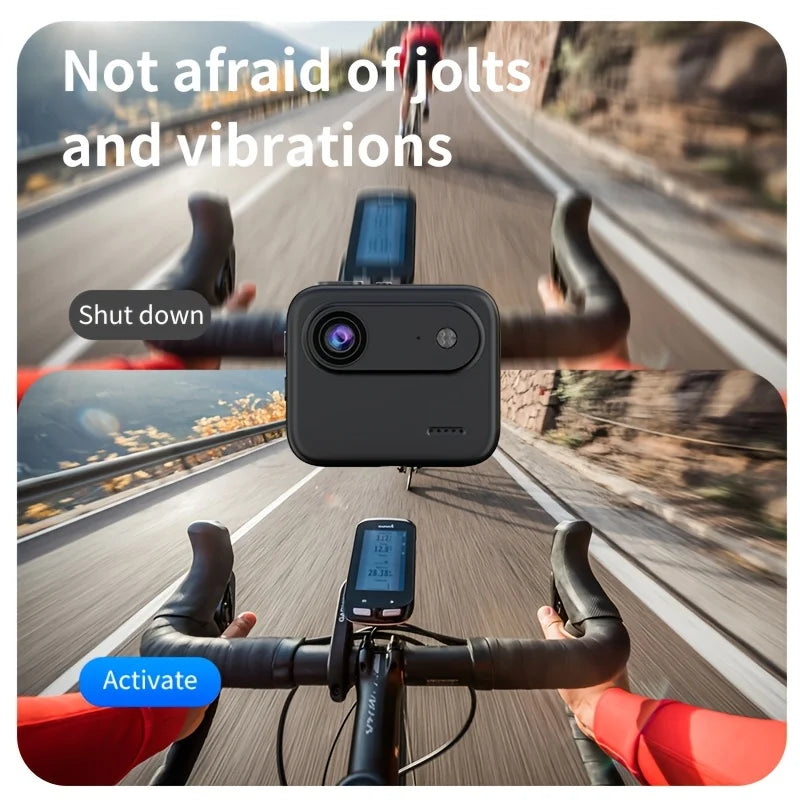 4K HD Flip Screen Thumb Action Camera 20MP Sony Sensor Anti-Shake Wide-Angle Vlog Cycling Camcorder 32GB USB Charging Lightweight Portable POV Camera for Outdoor Travel Cycling