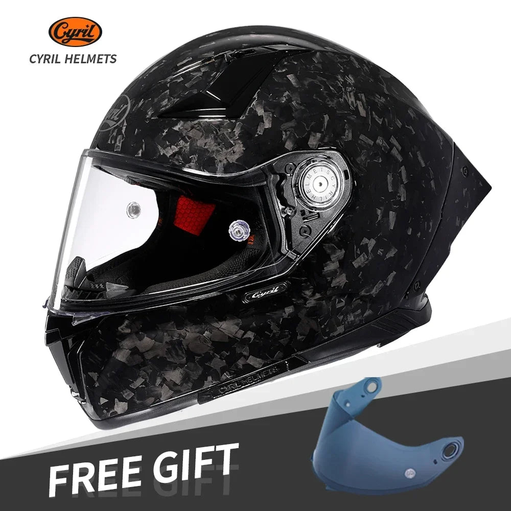 Carbon Fiber Helmets – Lightweight Genuine Carbon Fiber Full Face Motorcycle Helmet, DOT Approved for Men & Women