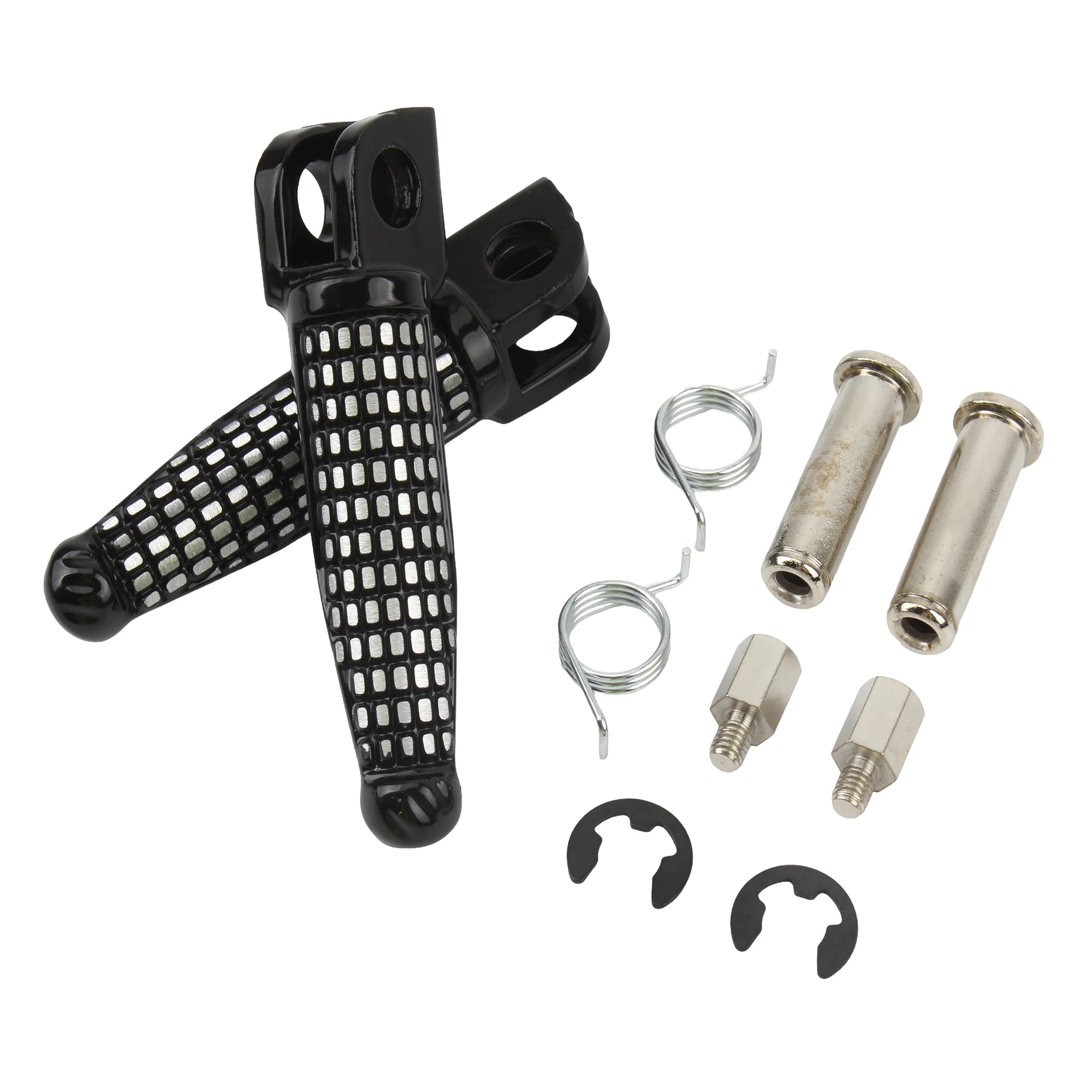 Kawasaki Front & Rear Foot Pegs – ZX-6R / ZX-9R / ZX-10R / Z750 / Z1000 / Ninja 250R / ER-6N / ER-6F / GTR1400 / ZZR1400 – Black or Silver – $20